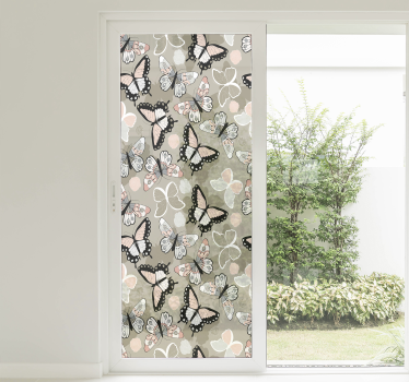 Janela de borboleta duas janela vinil autocolante decorativo - TenStickers
