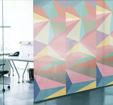 Janela de escritório geométrica filme Autocolante para janelas - TenStickers