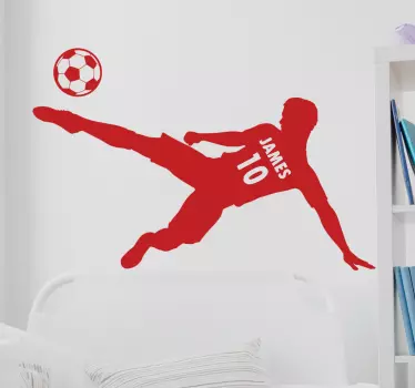 Jogador de futebol com nome e numbe vinis decorativos - TenStickers