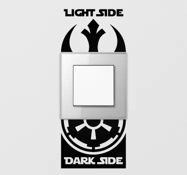 Lado claro lado escuro autocolante interruptor de luz - TenStickers