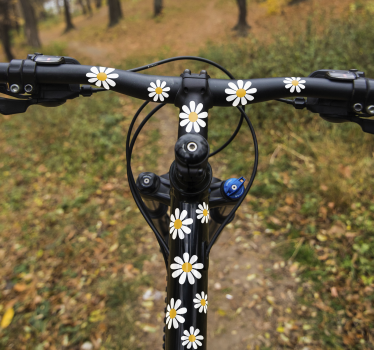 Margaridas bicicleta flores bicicleta vinil autocolante decorativ - TenStickers