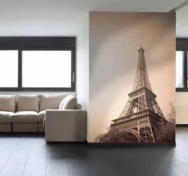 Mural de parede da Torre Eiffel sépia - TenStickers