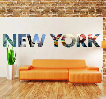 Mural de parede letras Nova Iorque - TenStickers
