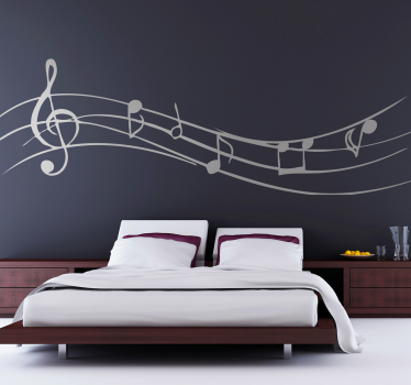 Mural de parede notas de música - TenStickers