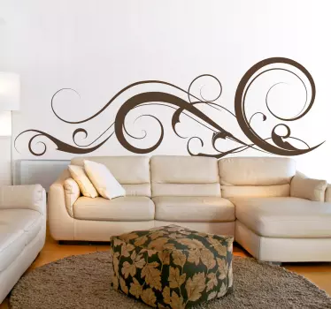 Mural de parede traços curvilíneos - TenStickers