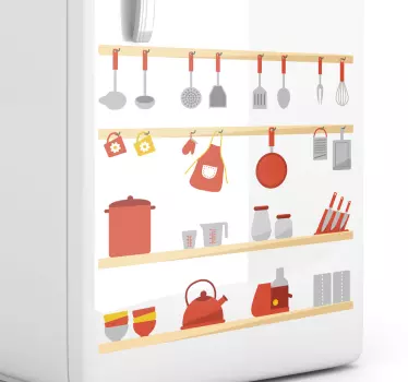 Mural de parede utensílios de cozinha - TenStickers