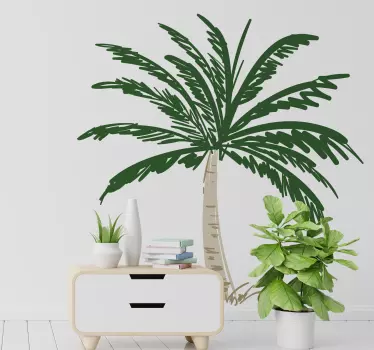 Palmeira traços árvore Vinil decorativo - TenStickers
