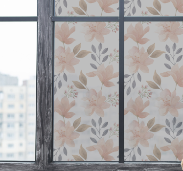 Pintado à mão em aquarela floral vintage padrão vinil autocolante - TenStickers