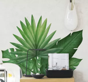Plantas Vinil Diferentes folhas tropicais - TenStickers