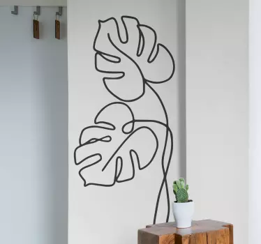 Plantas Vinil Folha monstera minimalista - TenStickers