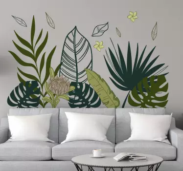 Plantas Vinil Folhas tropicais verdes - TenStickers