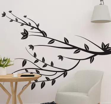 Plantas Vinil Ramo de folha larga - TenStickers