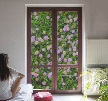 polaco flores Autocolante para janelas - TenStickers