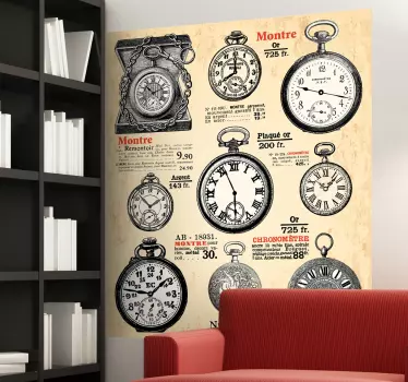 Relógios antigos Autocolantes decorativos - TenStickers