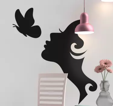 Salão de beleza mulher com decoração de parede borboleta - TenStickers