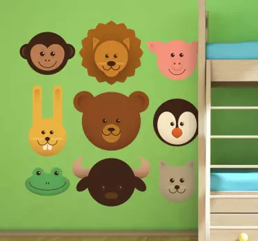 Sticker adesivo de cabeças de animais - TenStickers