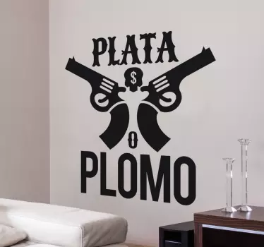 Sticker com frase de Pablo Escobar - TenStickers