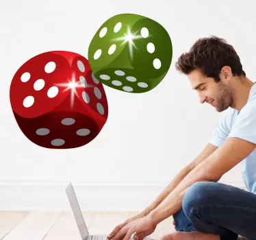 Sticker decorativo dados de jogo - TenStickers