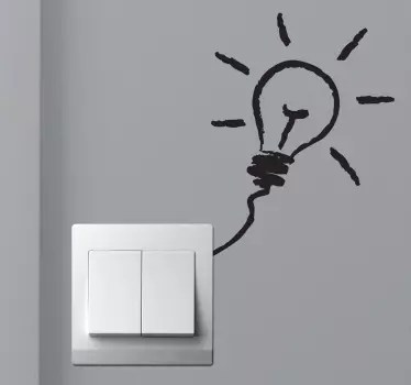 Sticker decorativo lâmpada para interruptor - TenStickers