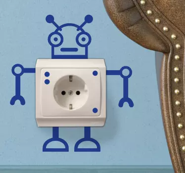 Sticker decorativo robô para interruptor ou tomada - TenStickers