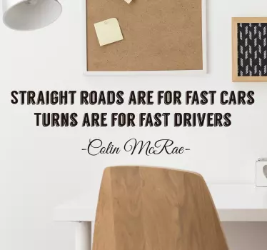 Sticker frase colin mcrae - TenStickers