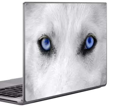 Sticker para portátil com olhos de lobo - TenStickers