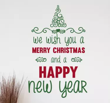 Texto de natal vinis decorativos de natal - TenStickers