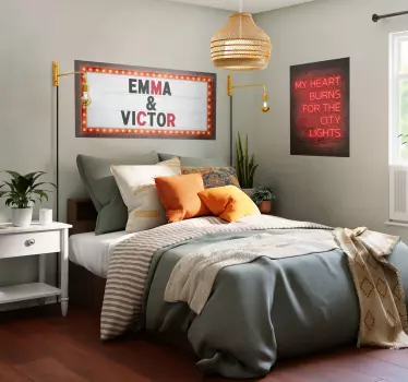Autocolante theater marquee personalizado - TenStickers
