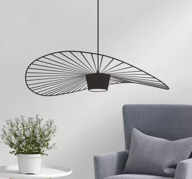 Vertigem lâmpada objeto parede decoração - TenStickers