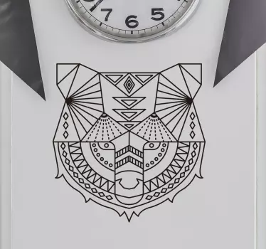 Vinil com animais selvagens Oso geométrico - TenStickers