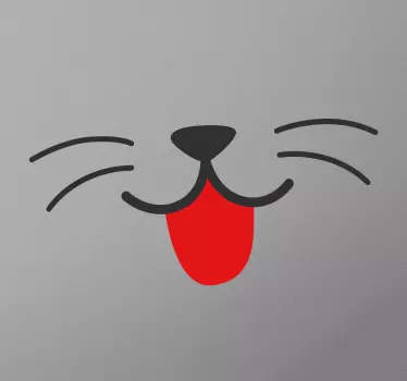 Vinil autocolante boca e nariz de gato - TenStickers