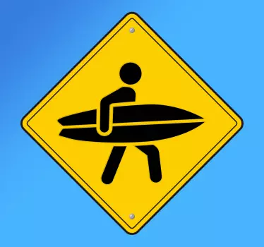 Vinil Autocolante Atenção Surfista - TenStickers