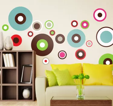 Vinil autocolante circulo concêntrico - TenStickers
