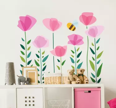 Vinil autocolante colorido de flores - TenStickers