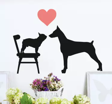 Vinil autocolante decorativo cães. - TenStickers