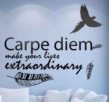 Vinil autocolante decorativo carpe diem - TenStickers