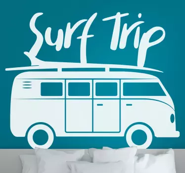 Autocolante decorativo de surf Surf trip - TenStickers