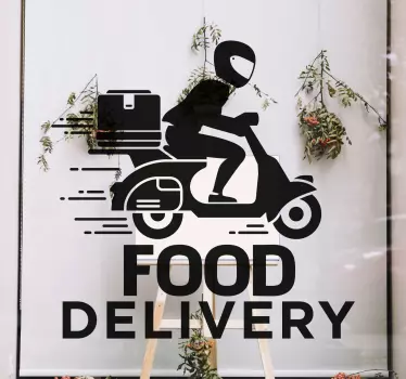vinil autocolante decorativo janela de entrega de comida - TenStickers
