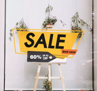 vinil autocolante decorativo laranja preto sexta-feira - TenStickers