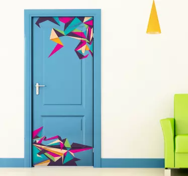 Vinil Autocolante Decorativo Origami Cores - TenStickers