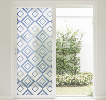 Vinil decorativo para janelas Vitral geométrico - TenStickers