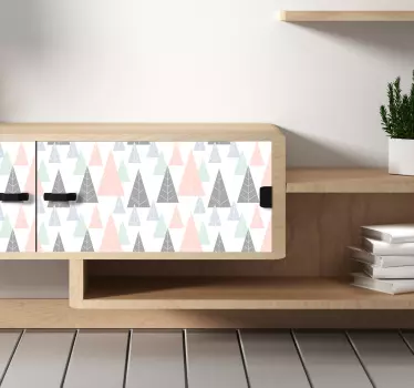Vinil autocolante decorativo para móveis abetos de inverno - TenStickers