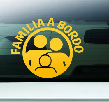 Vinil Autocolante Familia a Bordo - TenStickers
