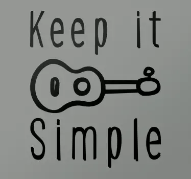 Vinil autocolante música Keep it Simple - TenStickers