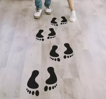 Vinil autocolante para chão pegadas - TenStickers