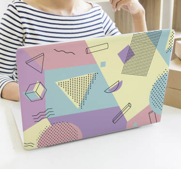 Vinil autocolante para PC Estilo memphis tons de pastel - TenStickers