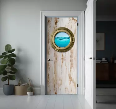 Autocolante para portas janela de navio  envelhecida - TenStickers