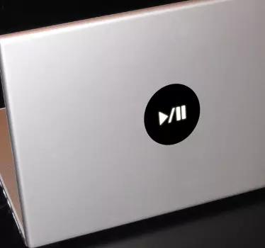 Vinil autocolante para portátil play/pause - TenStickers