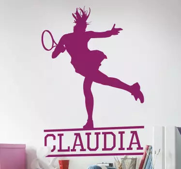 Vinil autocolante personalizável do jogador de ténis - TenStickers