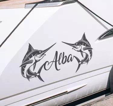 Autocolante personalizável peixe-espada - TenStickers